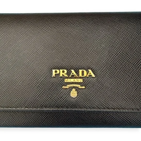 Authentic Prada Large Black Saffiano Leather Wallet - Picture 8 of 11